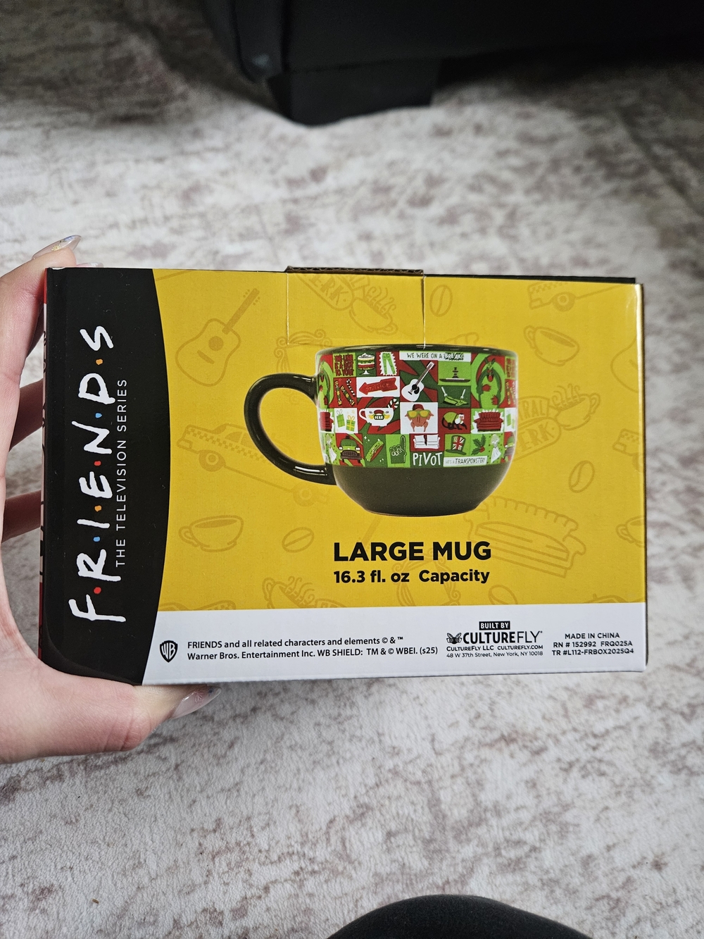 Friends TV Series Large Green & Black Ceramic Mug by
